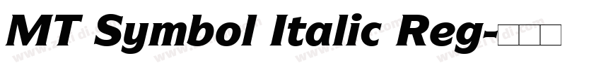 MT Symbol Italic Reg字体转换